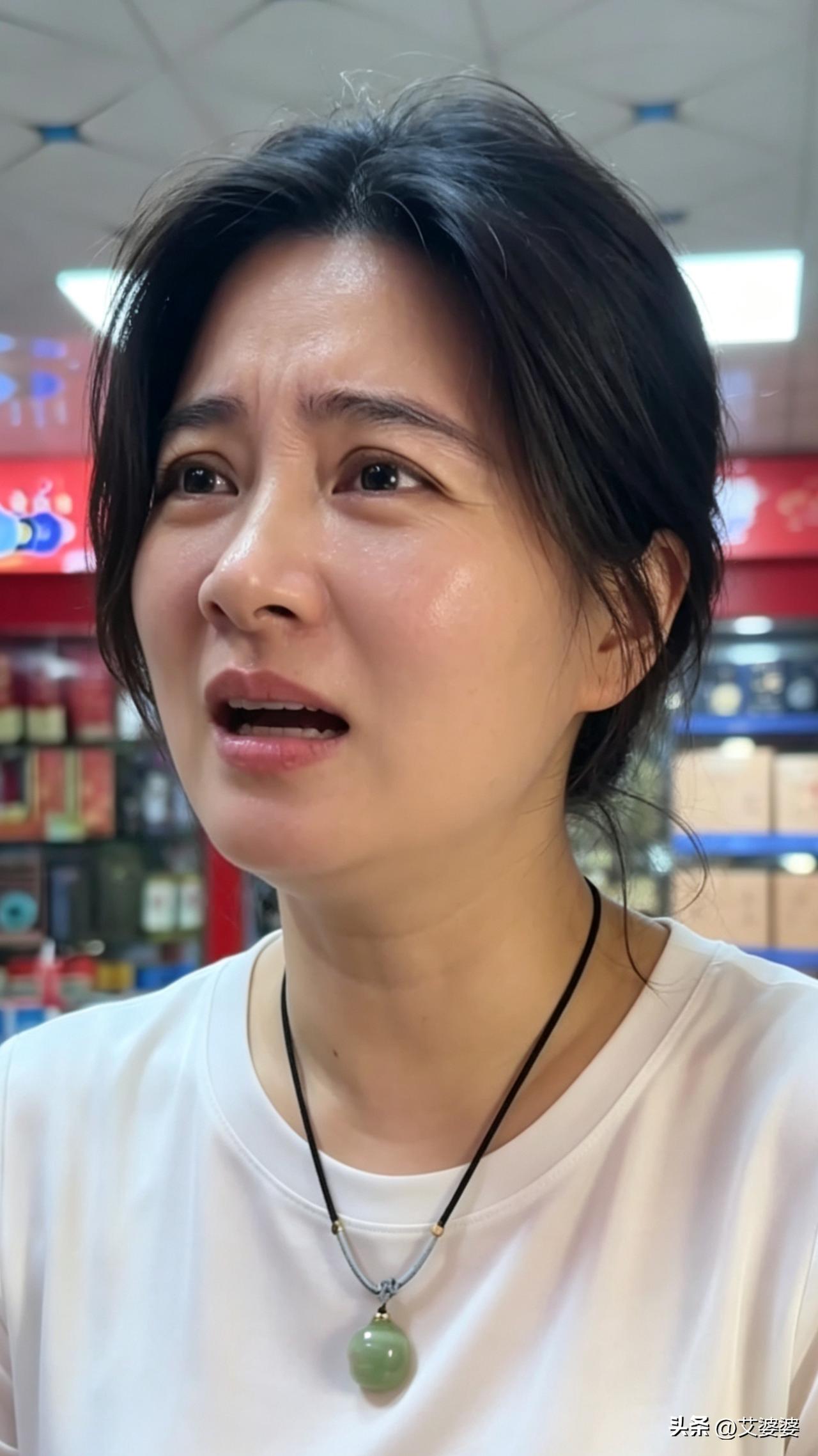 看看老板娘的表情，着急，无奈，苦笑……这生意到底还能不能做下去啊！