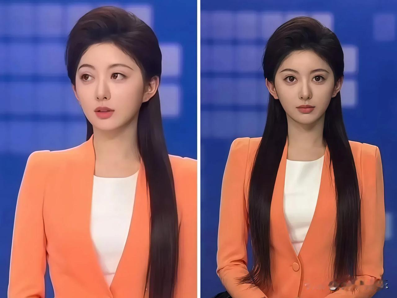 不愧是因为长得太漂亮，被考官要求卸妆5次的播音状元——胡馨怡。

这长相果然明媚