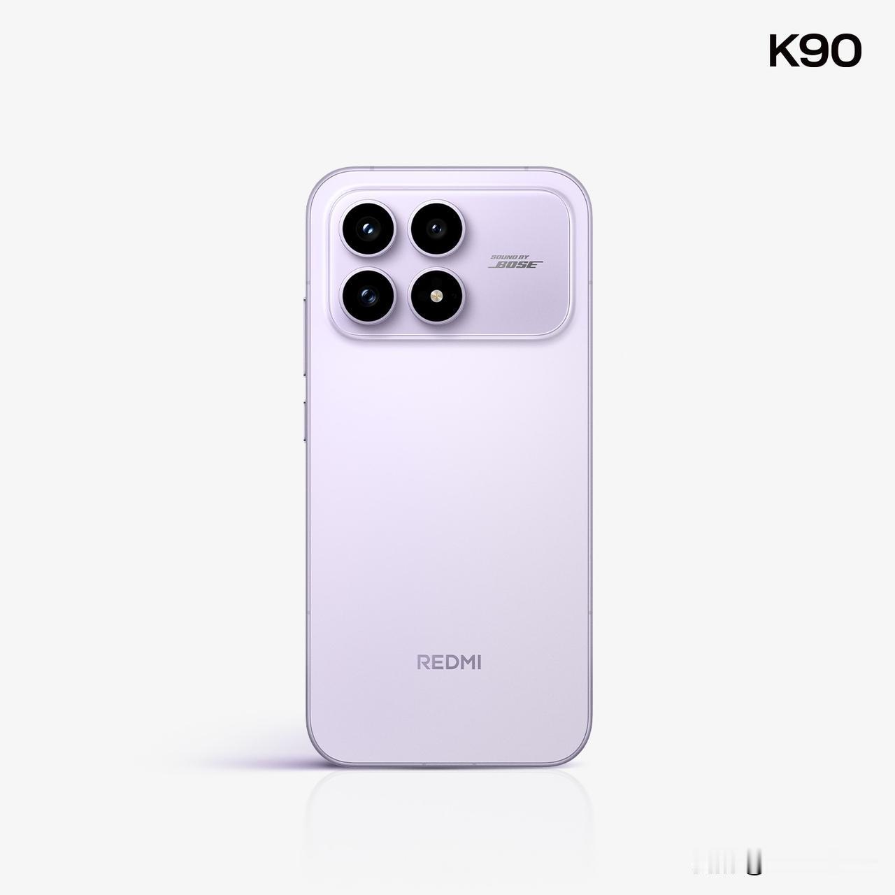 REDMI K90 标准版两款主推色，紫色和白色，感觉现在 REDMI K 的气