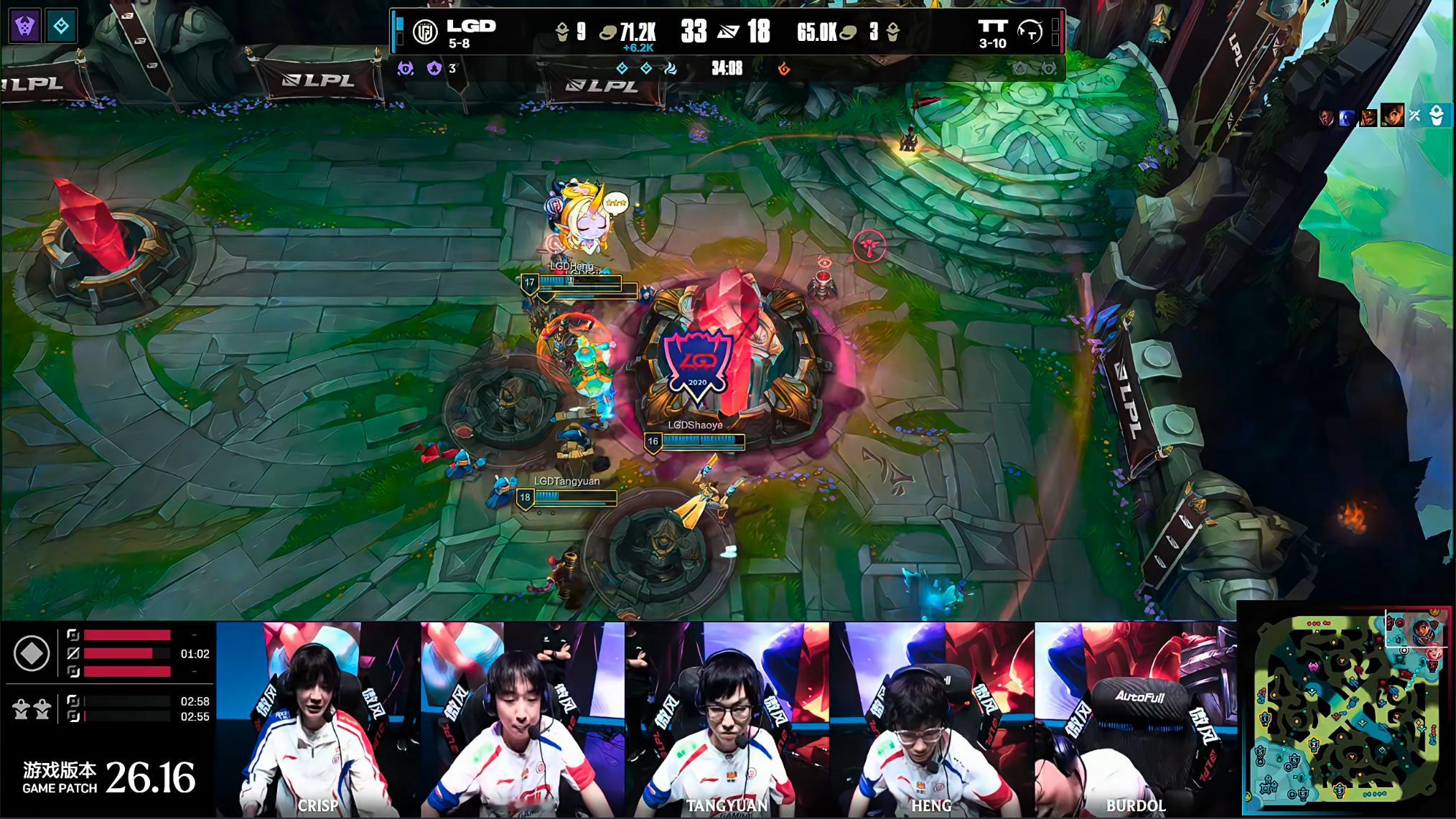 LGD 2-0 TTLGD已经在当训练赛玩了！中野帮助下！shaoye的卢锡安都