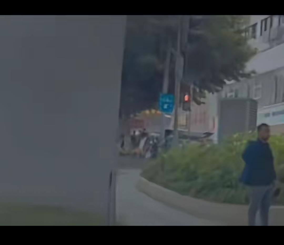 广州高架桥下这一幕，真的越看越膈应！印度男子躲在绿化带桥墩下当街排泄，还有人专门