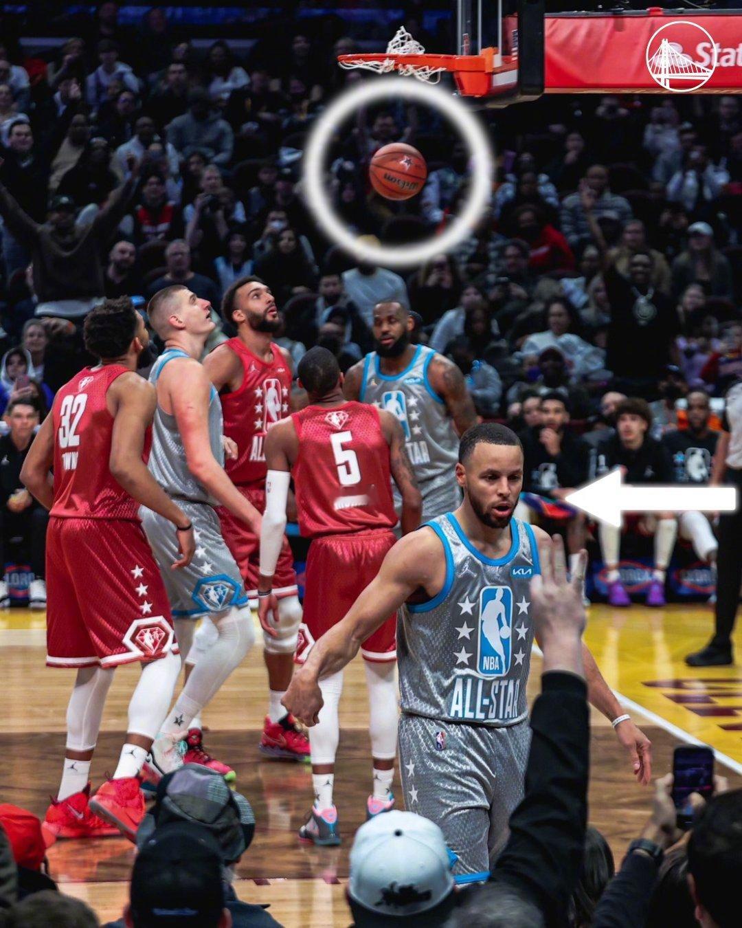 库里经典的不看框三分🏀你还记得这是哪一年的全明星赛吗？2026NBA全明星