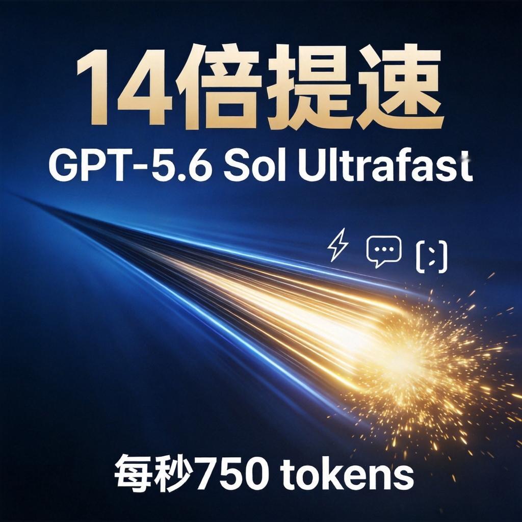 OpenAI推理速度暴涨14倍：GPT-5.6 Sol"超高速模式"上线，每秒7