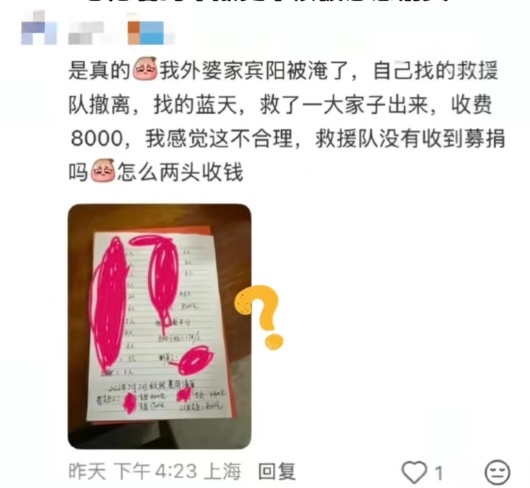 蓝天救援队回应救援费8千元蓝天救援队的队员出身，应该不用我来介绍了啊，你觉得他们