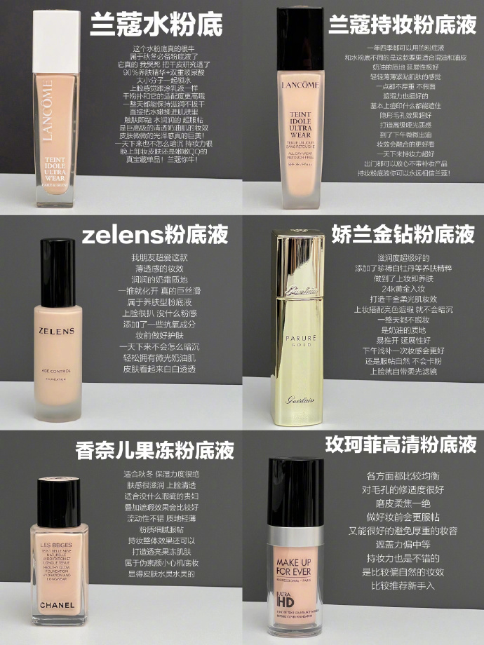 这些粉底液忒秀！属于秋冬必备了！cr 知棠 ​​​