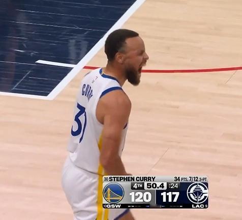 NBA最新战报：金州绝境逢生库里关键决胜三分勇士126:121险胜快船！完成了1