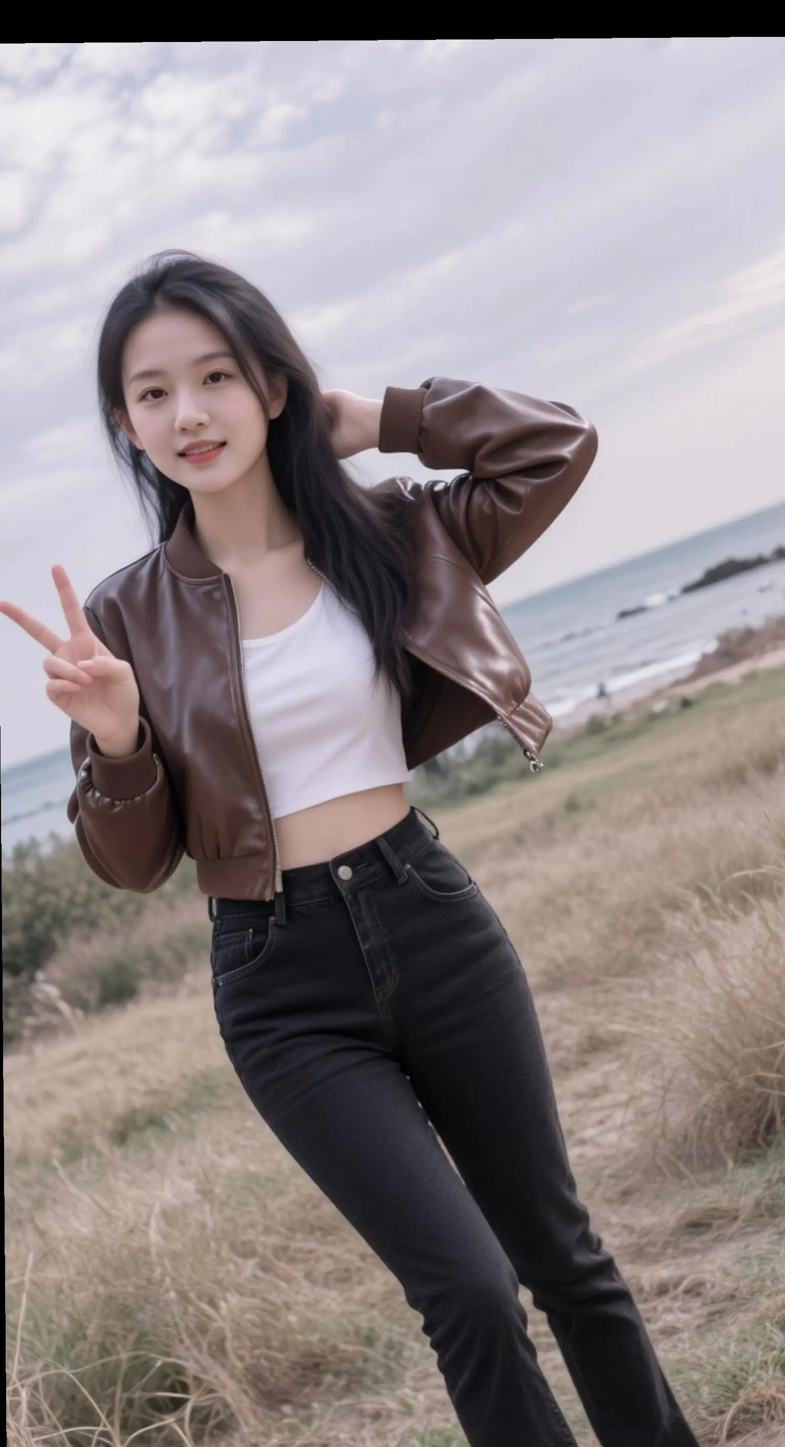 AI短皮夹克照 ai创作