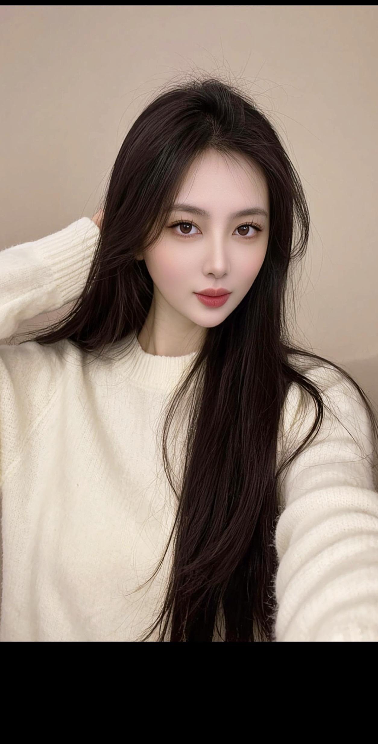 纯欲白薄款针织衫推荐AI暖调自拍照 随变ai随便玩 白色毛衣穿搭分享 纯欲白毛衣