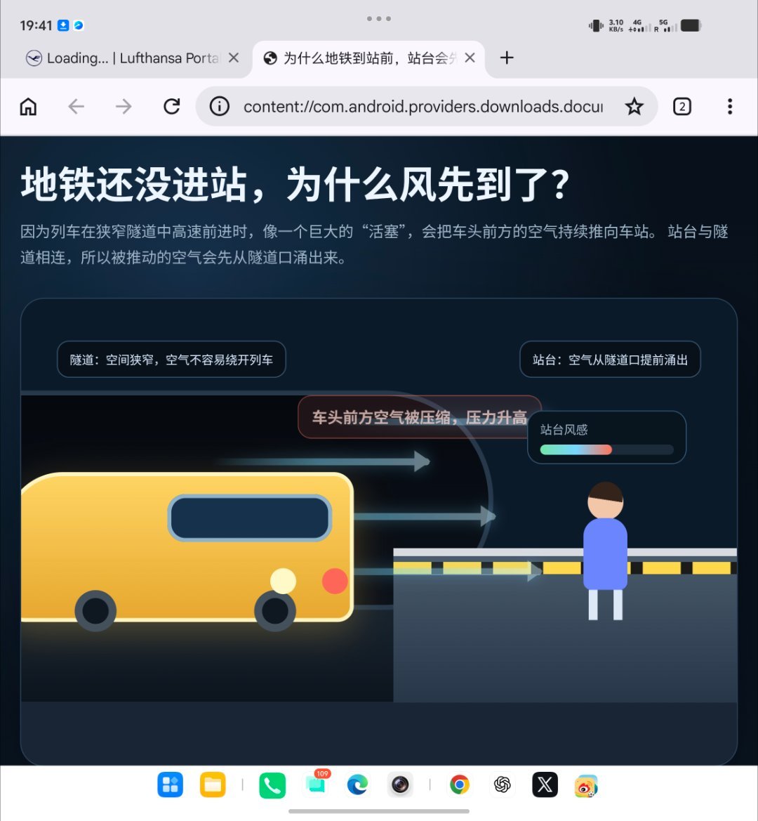 现在AI就地取材的能力太强了，给女儿解释为啥地铁列车还没到，疯却呼呼的先来了，直