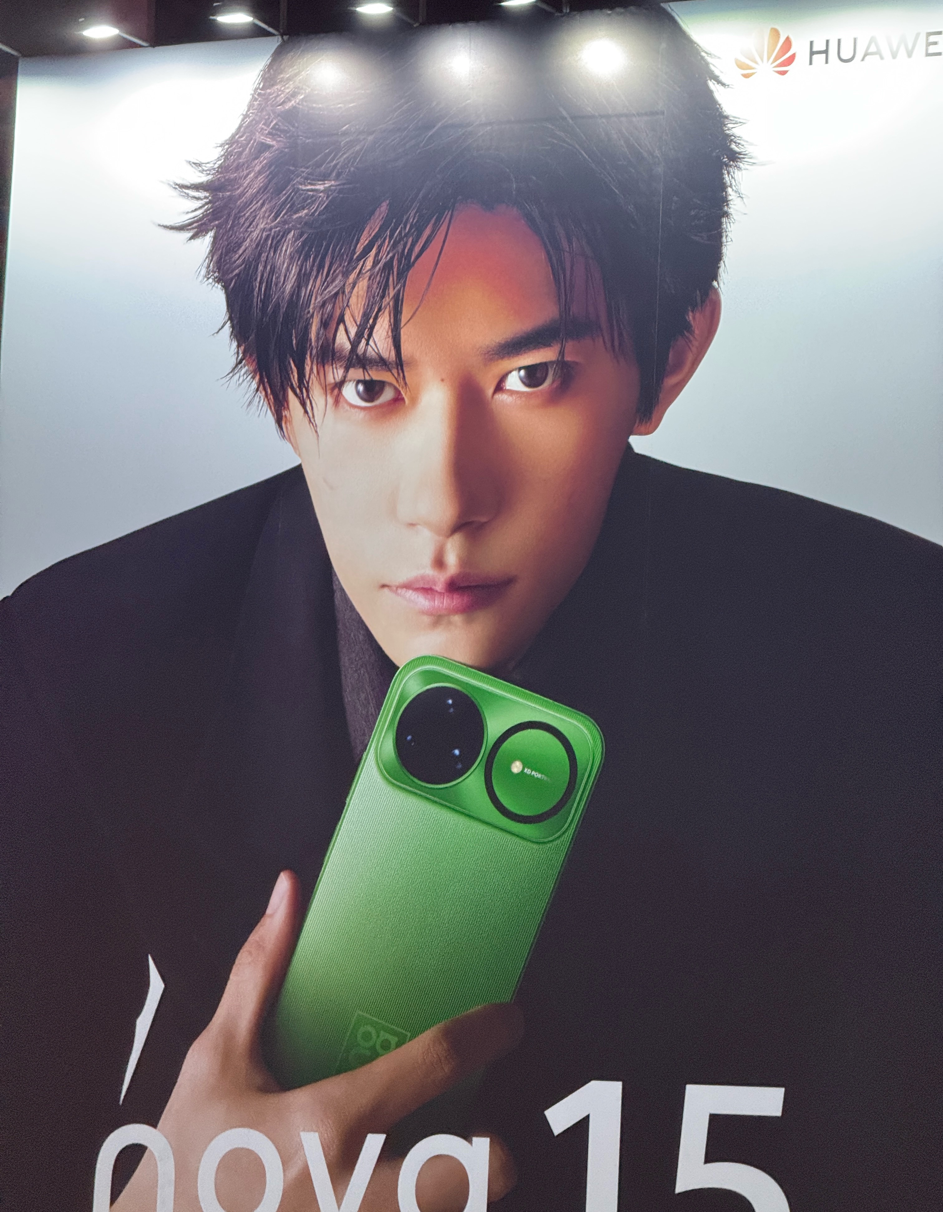 摩天轮下面有一个超大的理想代言人