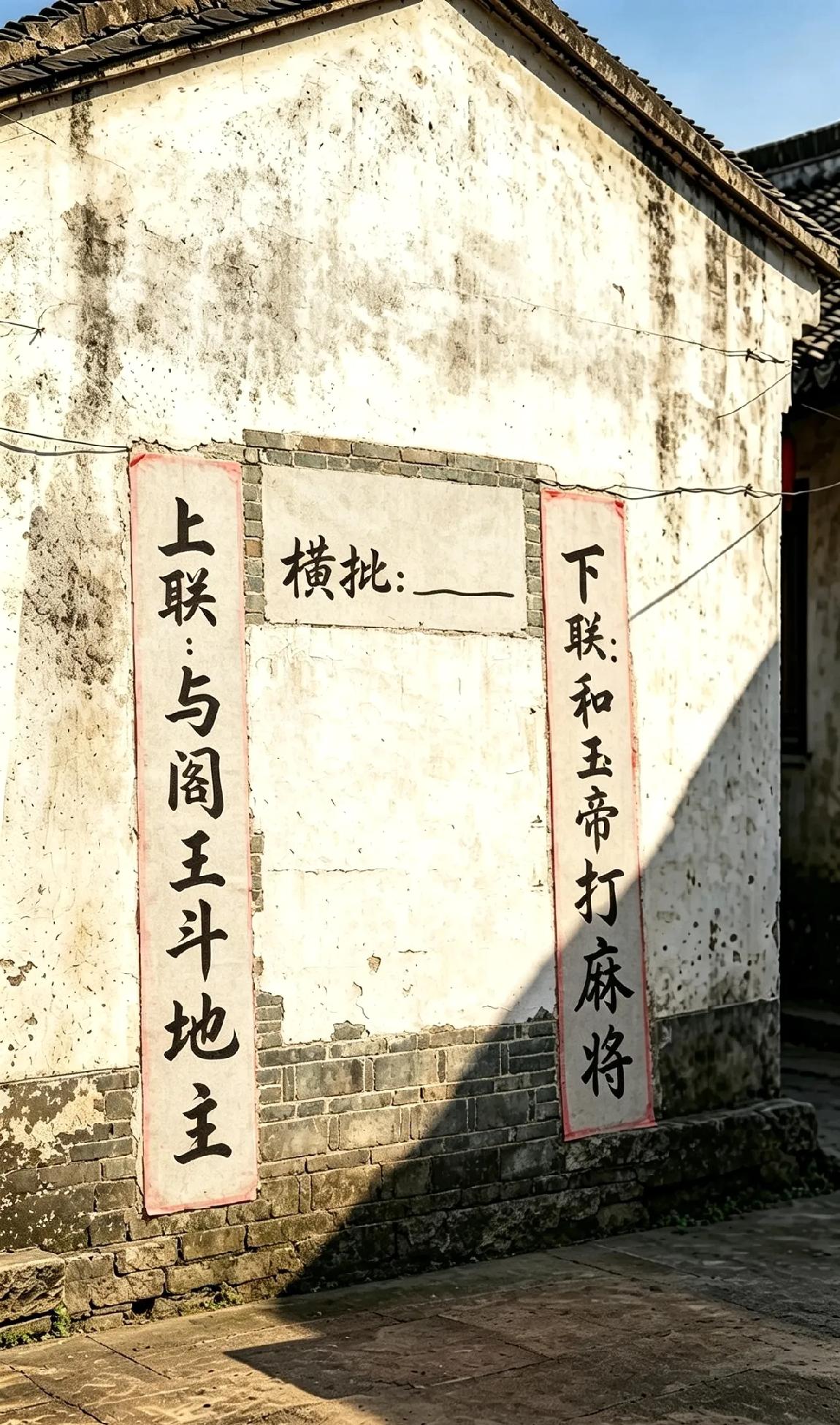 这副对联有点意思，连玉皇大帝都想不出合适横批，今日特来头条求助各位高手赐教。
横
