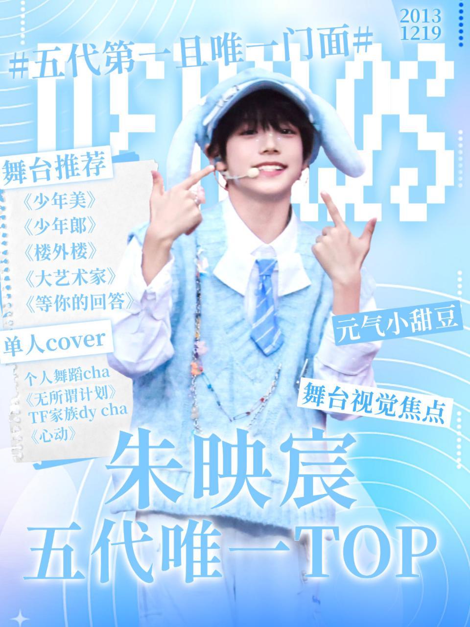 五代考核朱映宸考核总分第三，完全门面ACE来的～ 