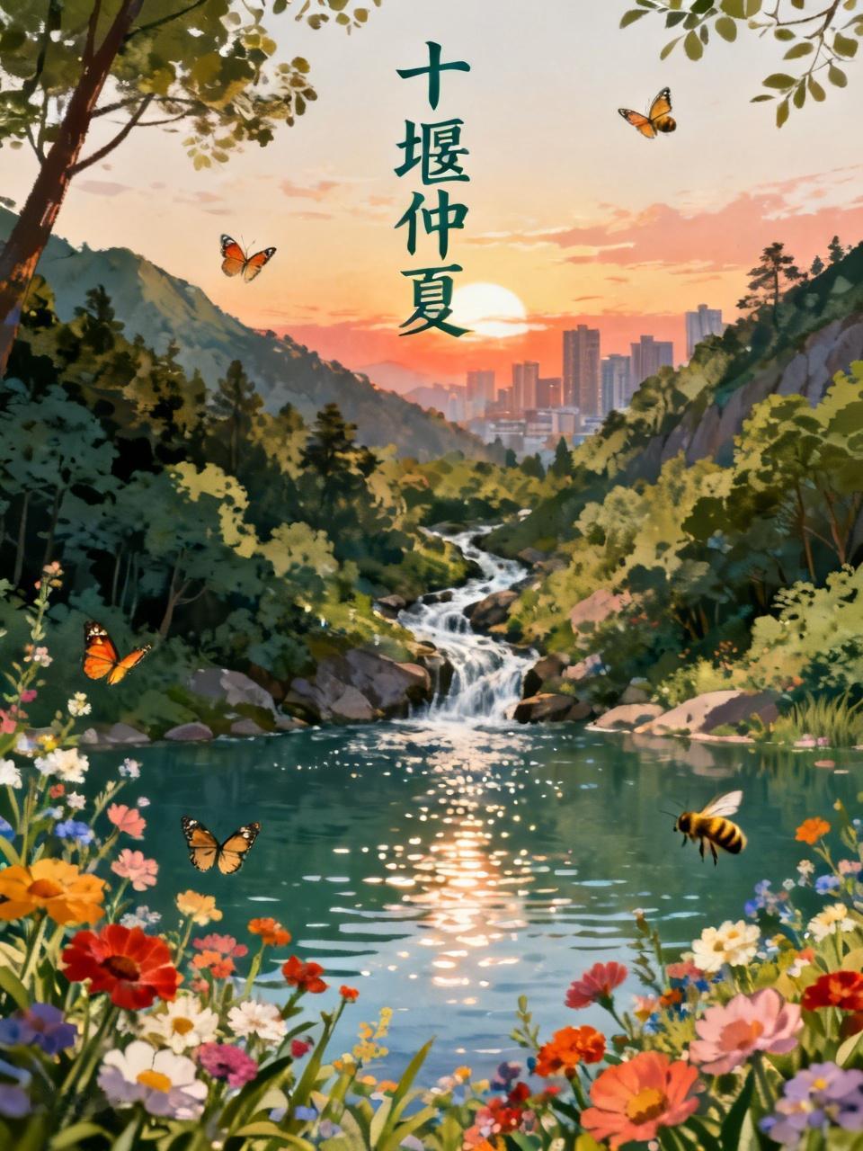 十堰的仲夏，那景色美得简直绝了！
走在十堰的山间，满眼都是翠绿的树木，像给大地铺