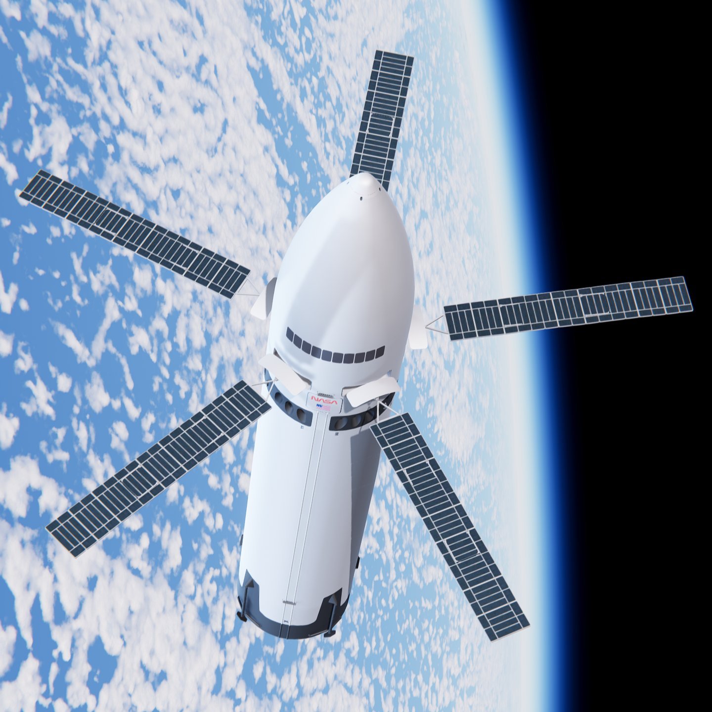 近地轨道上的星舰HLS图源X：Truthful_ast 