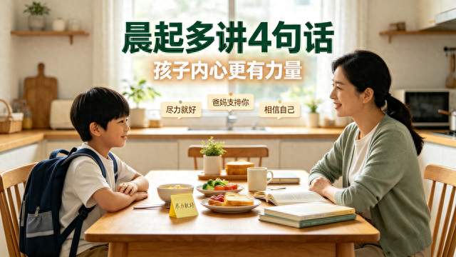 脑科学研究：晨起多讲4句话，帮孩子内心强大学习稳步提升