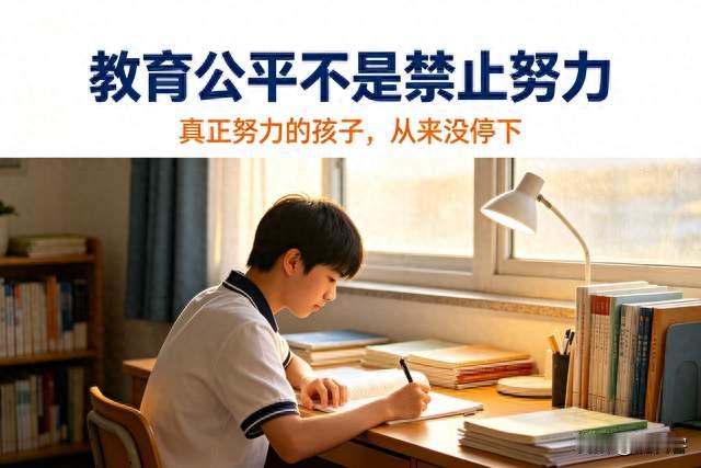 嘴上喊教育公平，全面禁止补课！可真正努力的孩子，从来没停下