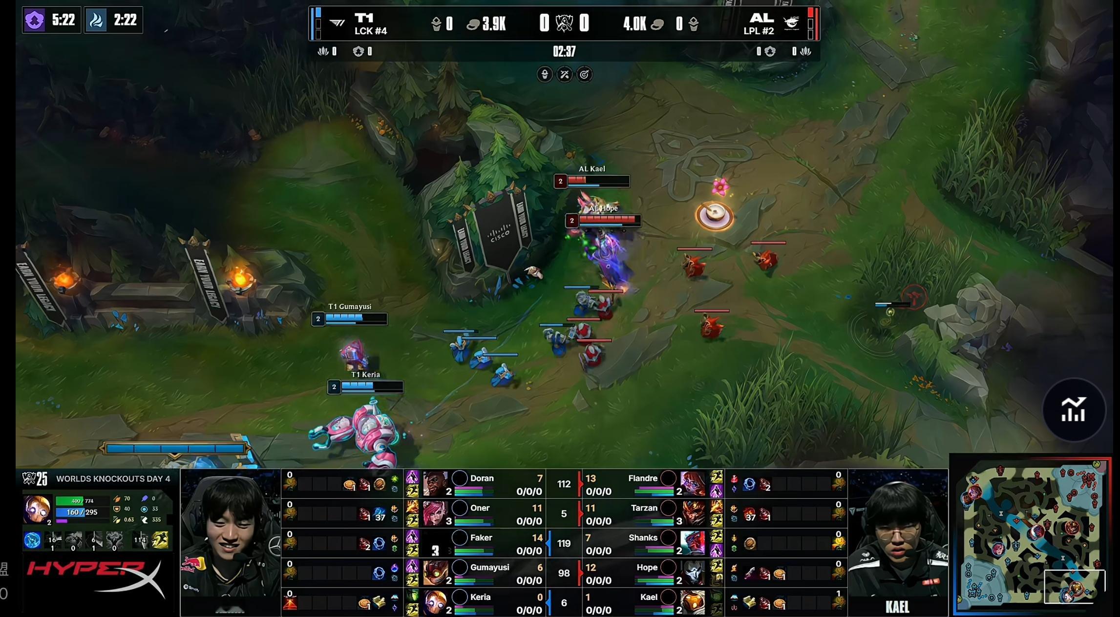 AL对战T1 不是，今天小 K 的勾有点太准了，有点中期报团了... ​​​