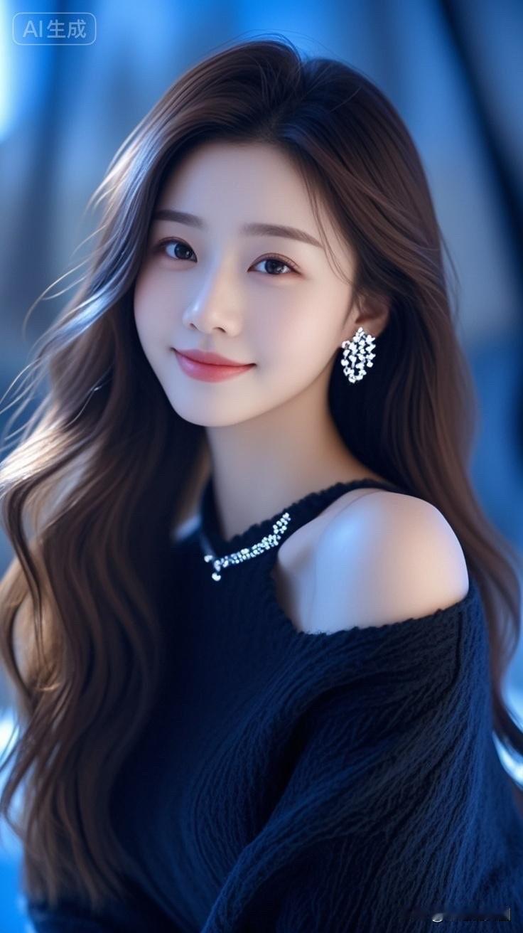 温柔甜美的少女，散发着优雅的气质。