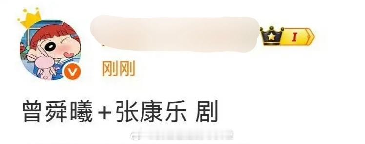 曾舜晞张康乐要合作了，好像是双男主剧，这俩一个演过吴邪，一个演过张起灵。 ​​​