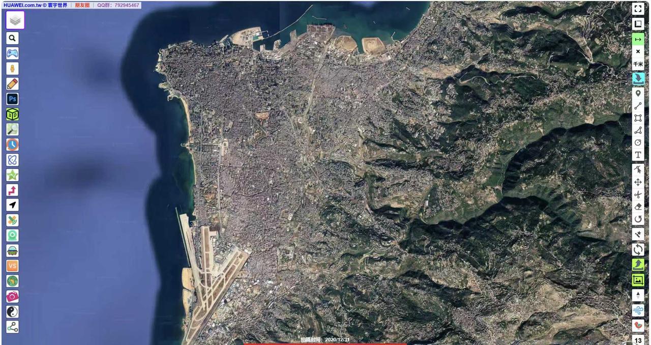 今天通过街景地图，找到黎巴嫩首都贝鲁特看了看。
首先，总的印象是虽然是首都，号称