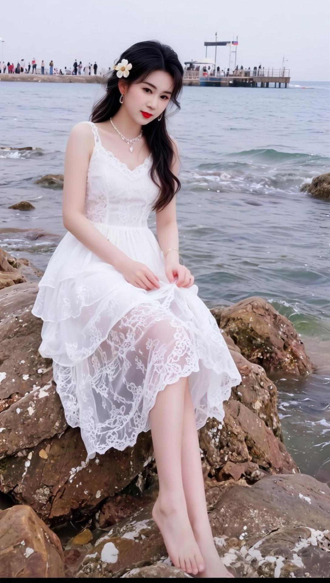 AI海滨清新照