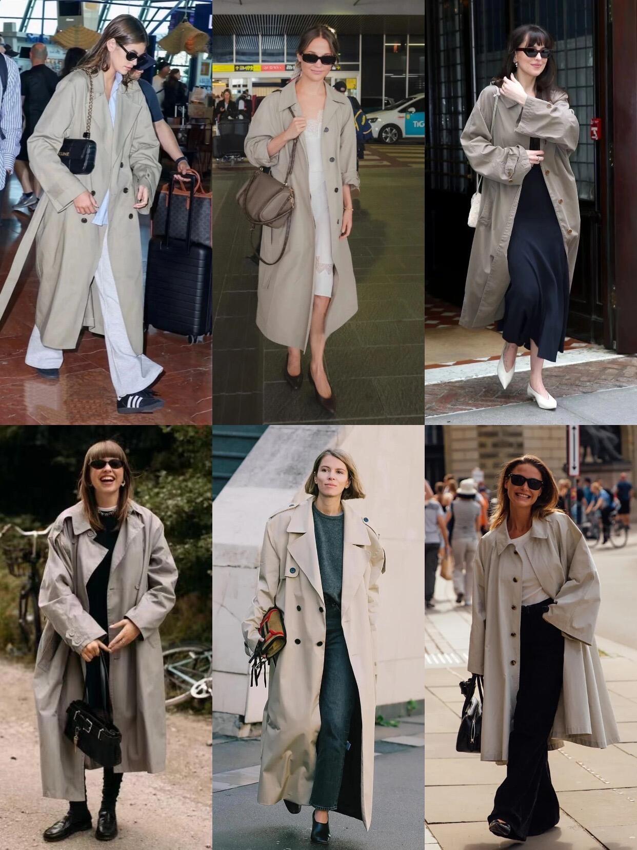 终于懂了，风衣想穿得时髦洋气，关键是松弛的版型与巧妙搭配！
不用刻意“规整”，选