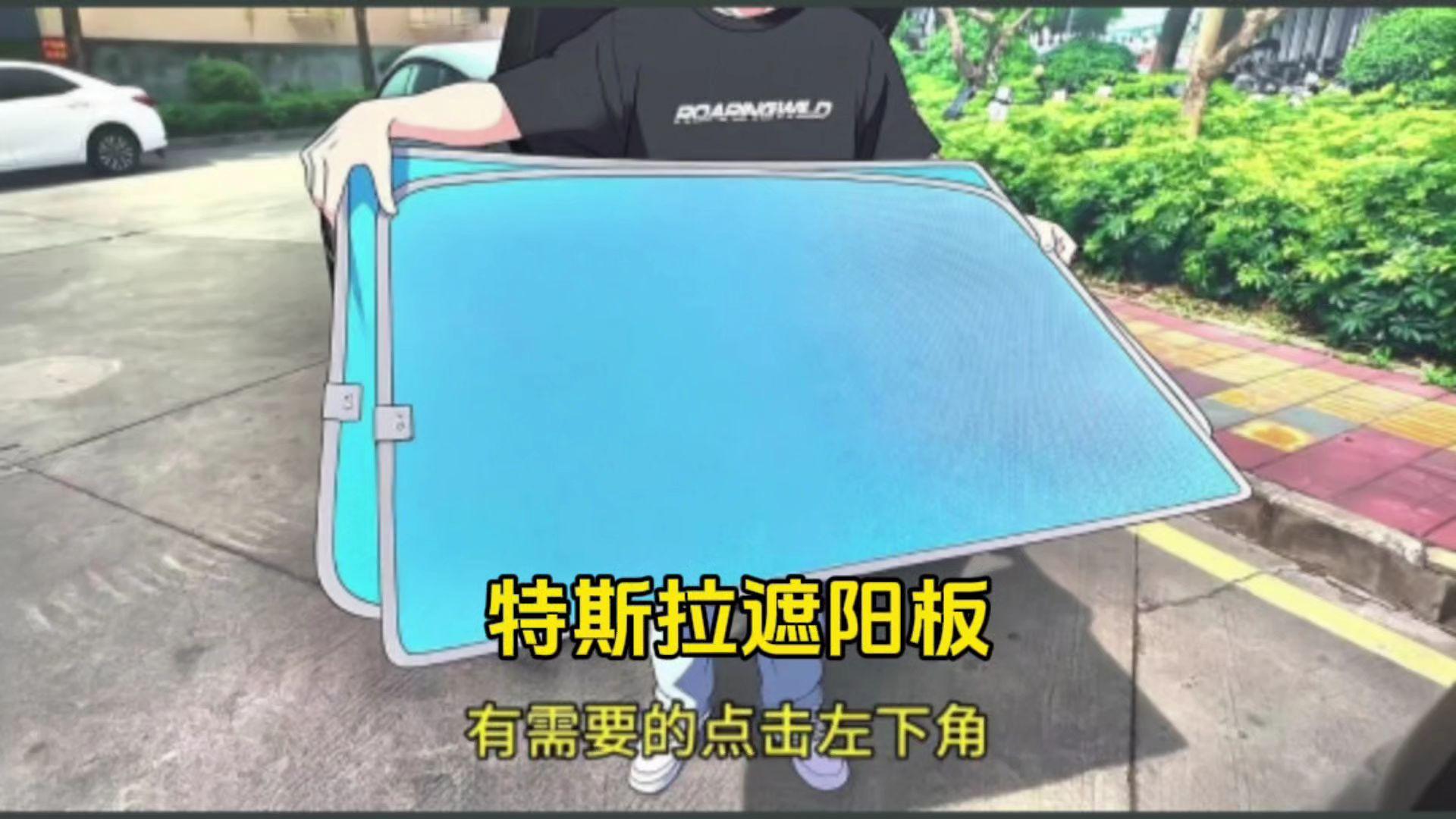 特斯拉磁吸固定冰霜遮阳帘 只需要一吸就能固定遮阳帘，不管是安装还是取下...