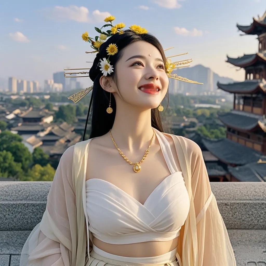 《江城子·郑州古城》
 
中原腹地韵悠扬。黄河水，映天光。千里郑州，处处绽容妆。