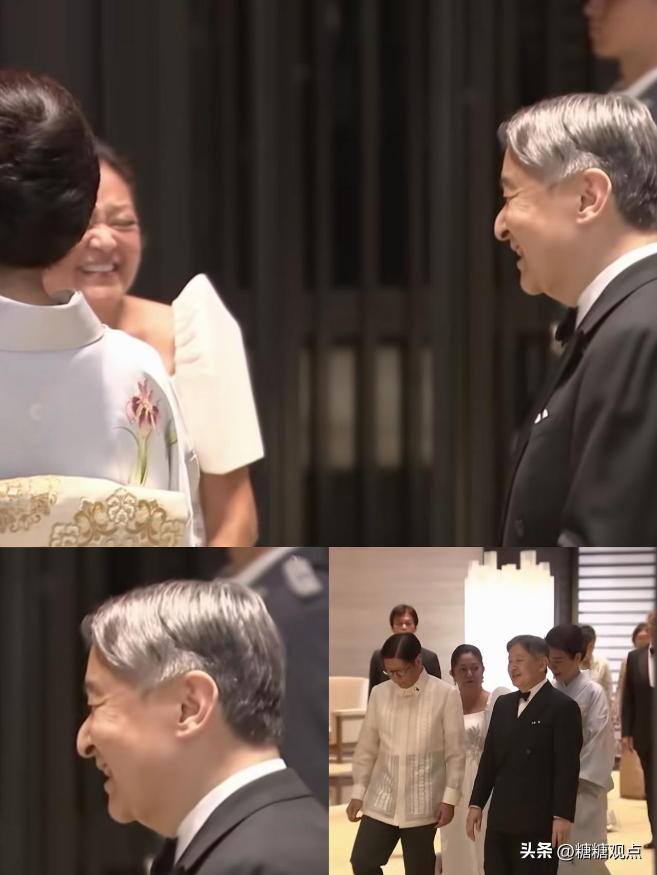 日本天皇这鼻子侧面照太鹰钩了，这是遗传？想想，现在日本天皇地位也降了，连菲律宾来
