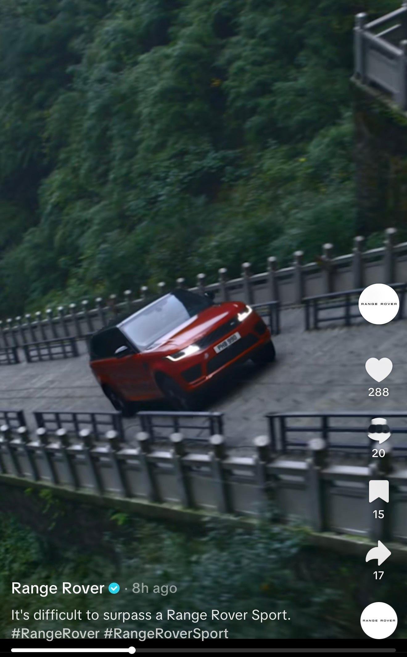 昨天晚上路虎的全平台文案：超越揽运，不是那么容易的It's difficult 