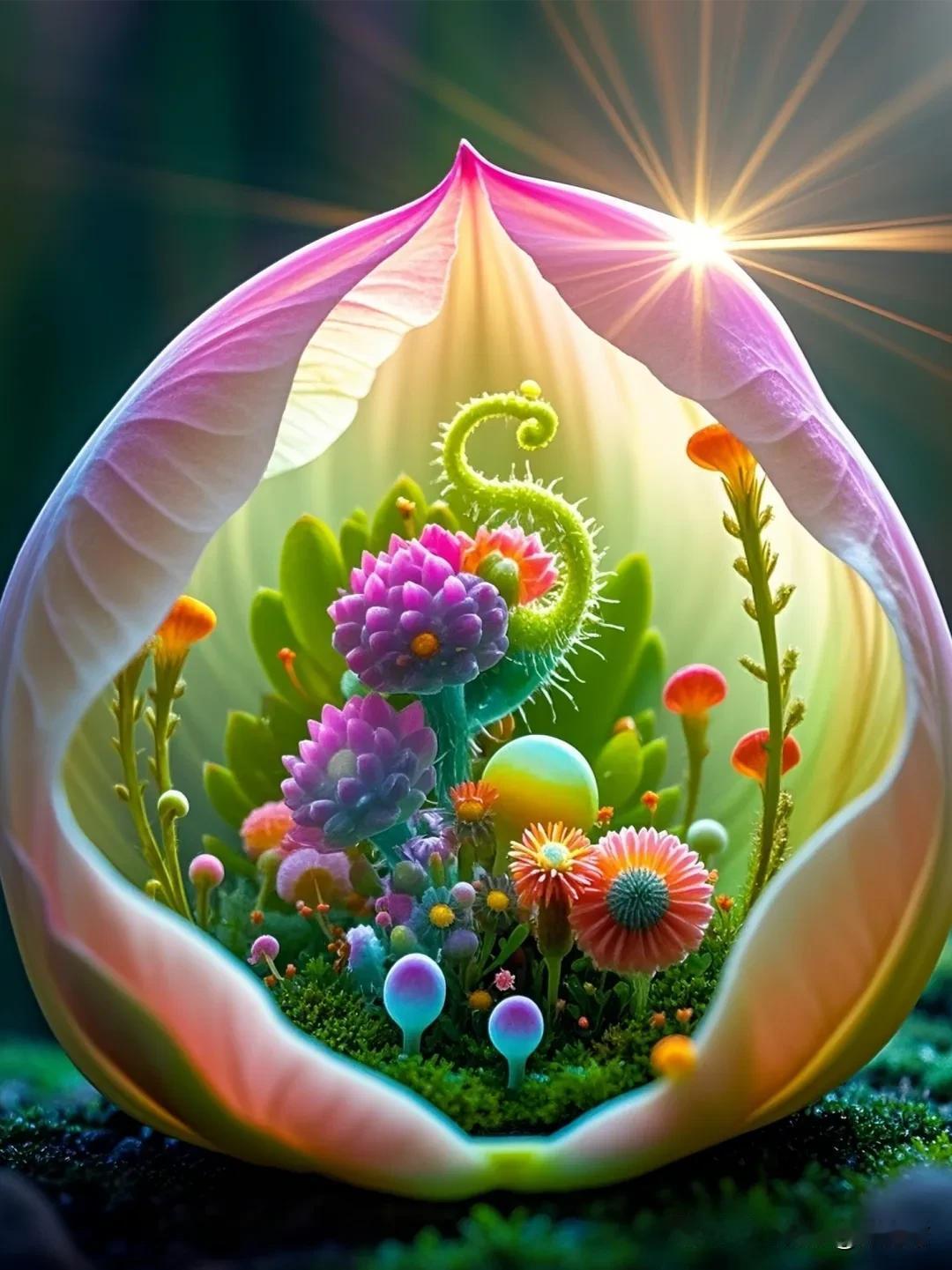 我第一感觉是夏花，因为夏天是花草树木最繁盛的时期。花儿也最惹眼。