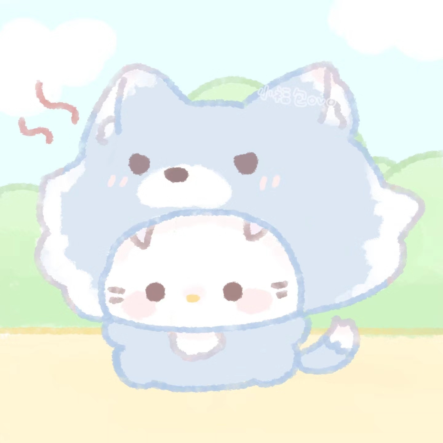 可爱的kitty情头(ฅ´ω`ฅ)   cr：红薯  小福包OvO#情侣头像##