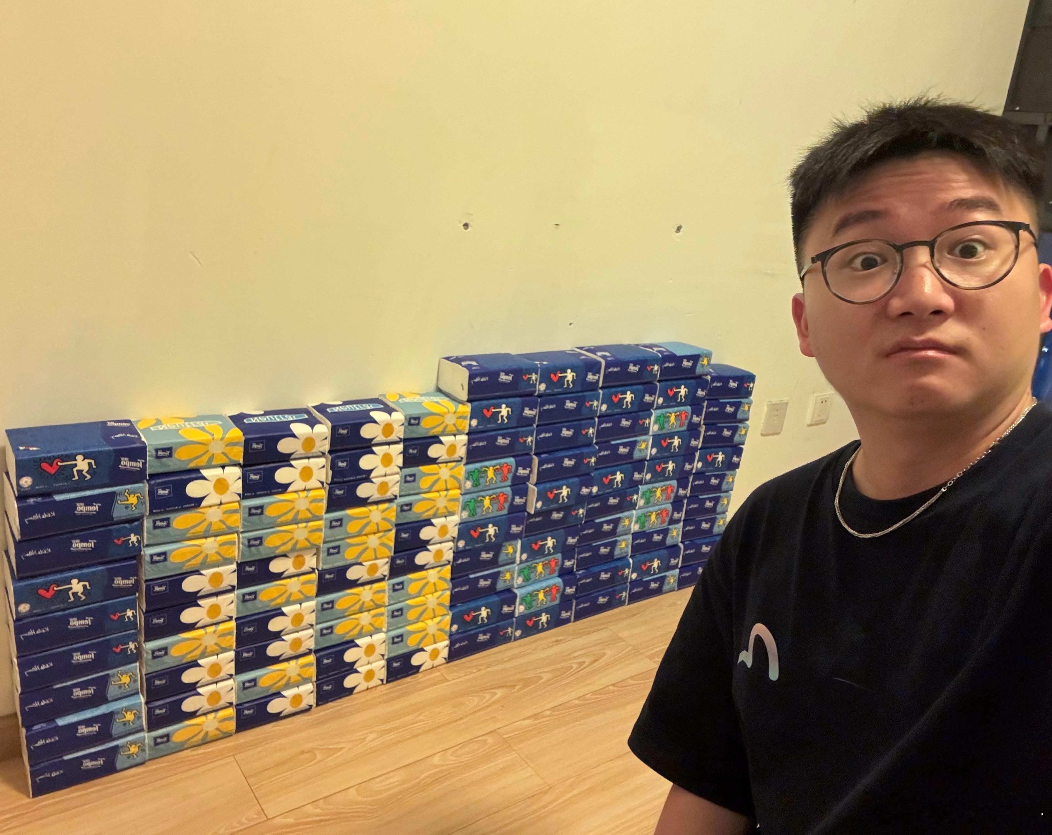 我服了我姐….我说618有什么值得买的帮我买点，然后她买了一墙纸巾[哆啦A梦害怕