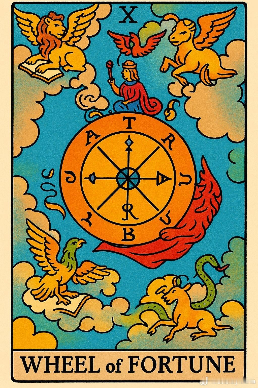 塔罗命运之轮和节制启示：人生一直在变化，没有永远的低谷，也没有永远的巅峰，很多事
