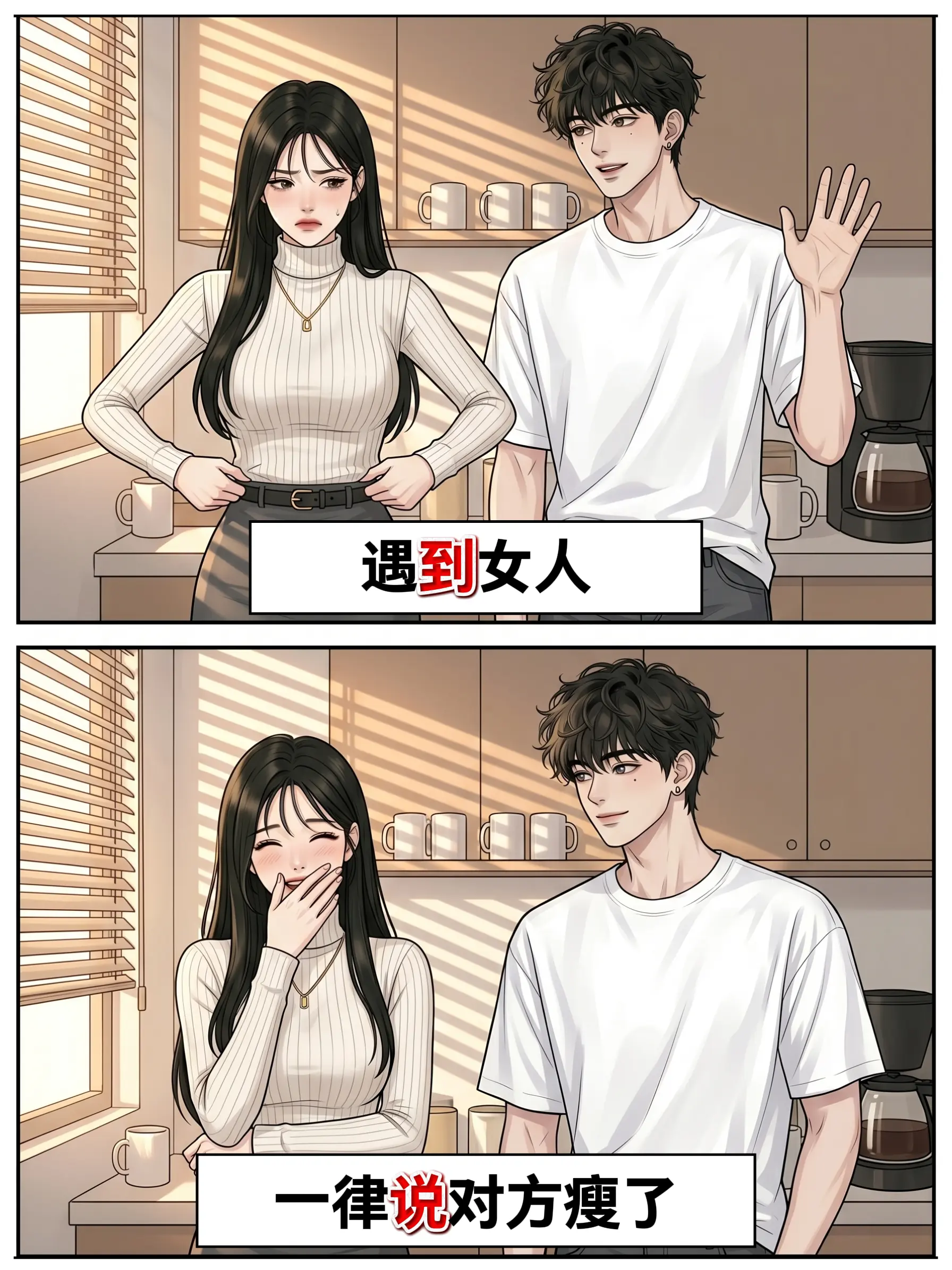 遇到女人，一律要说对方瘦了，又瘦了