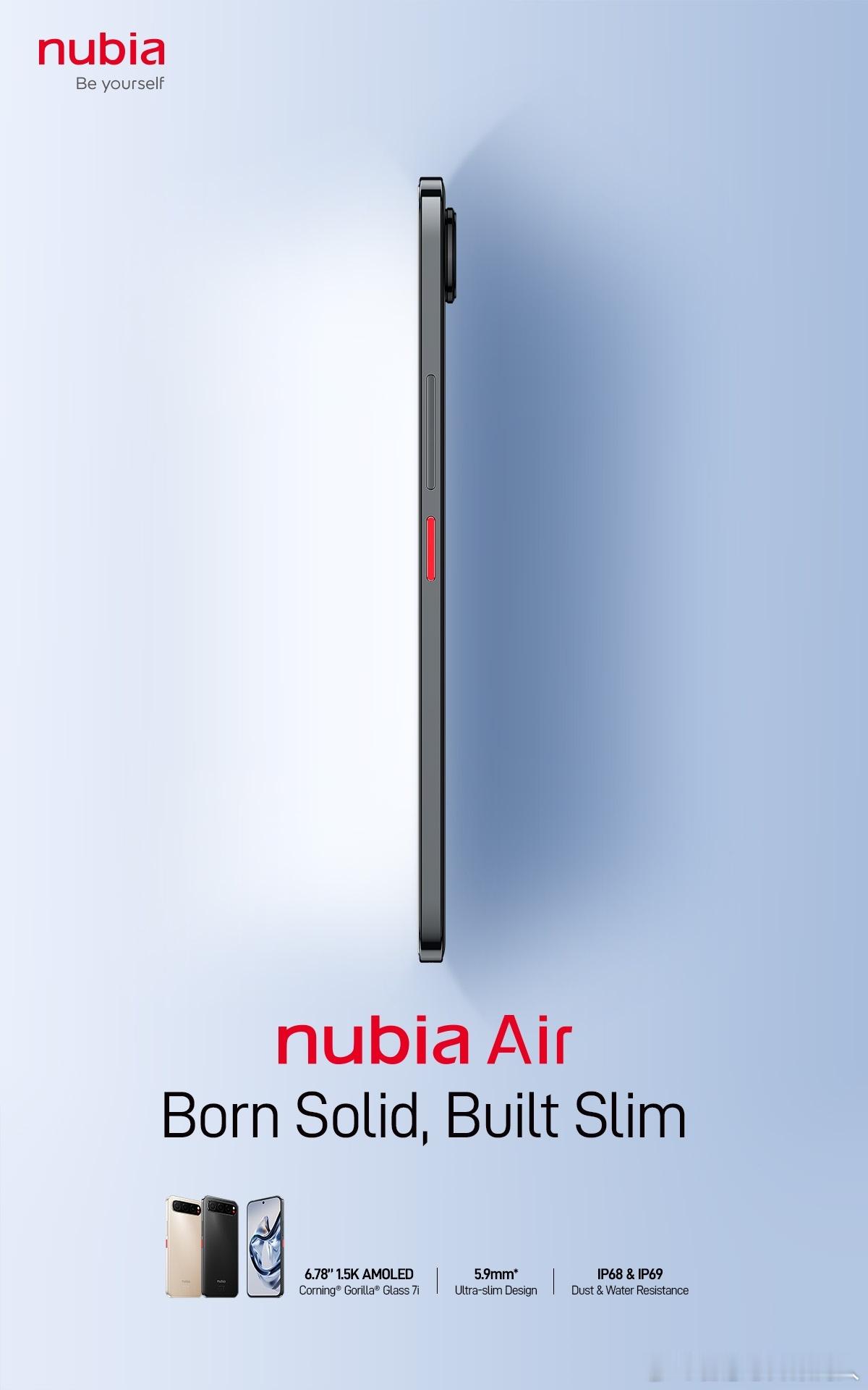 国内厂商第一个对标iPhone Air的手机出来了，ID挺像，厚度5.9mm。S