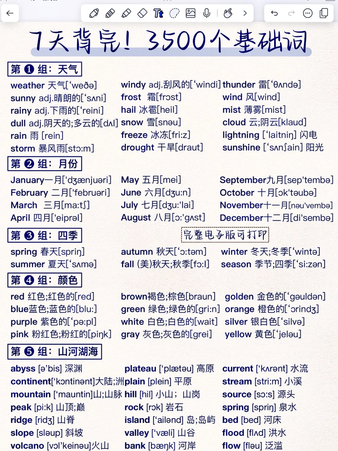 高效记忆！7天背完3500词，暴涨词汇量！零基础学英语稳了！