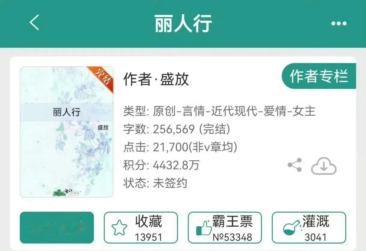 小说推荐：《丽人行》 作者:盛放简评：民国背景，群像戏。怎么说呢，这篇文比较特别