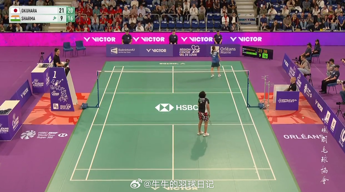 女单 半决赛 奥原希望 21-9 21-16 夏尔马2026年奥尔良羽毛球大师赛