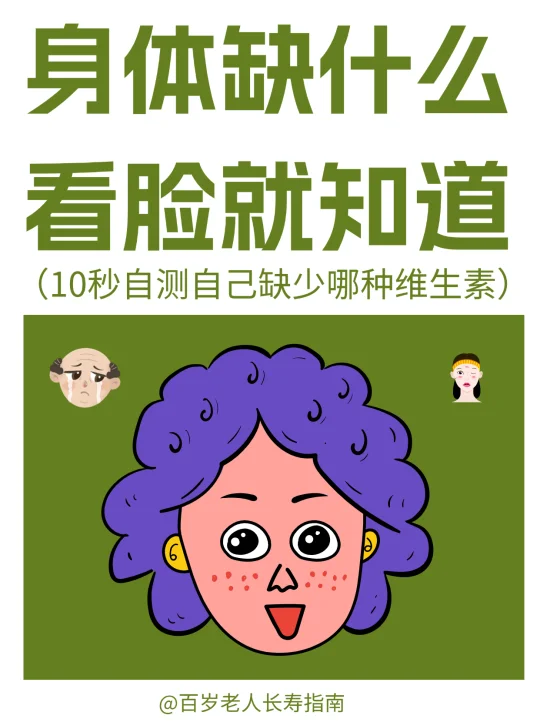 真心提醒：身体缺什么，看脸就知道