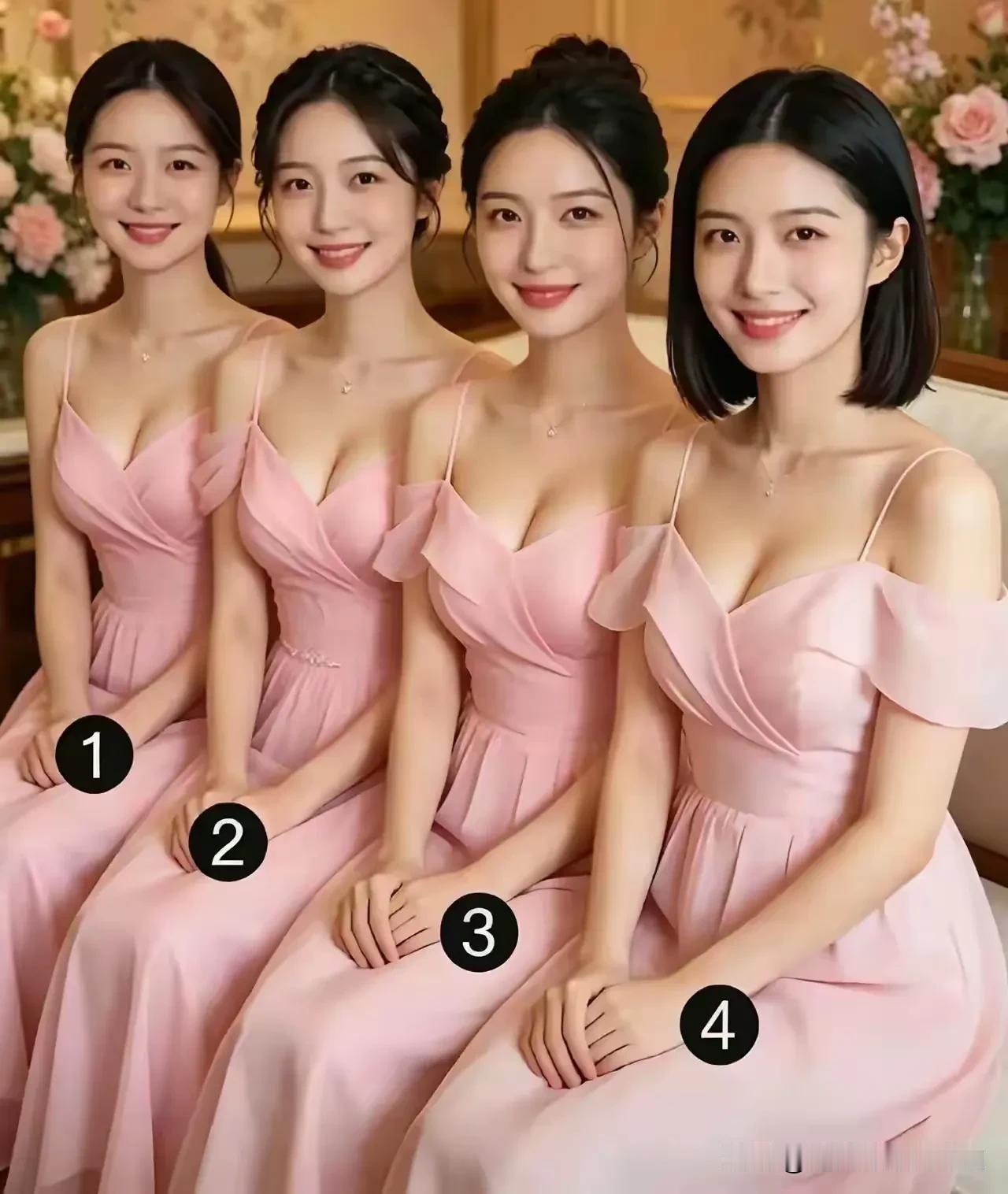 这四位伴娘，只看第一眼，谁会勾走你的心魄？
