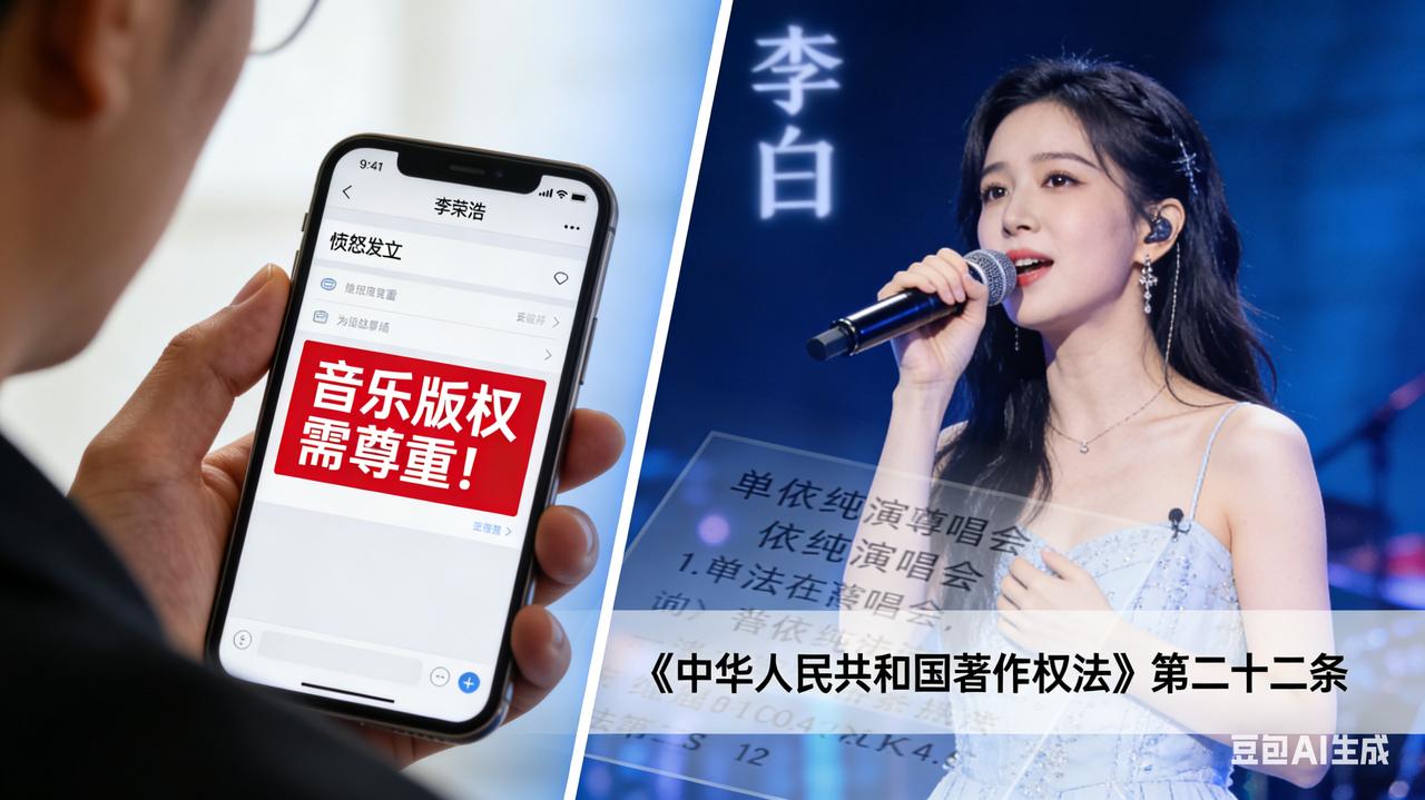 授权被拒仍硬唱！李荣浩怒揭单依纯强行侵权《李白》，师徒情断版权红线
 
3月29