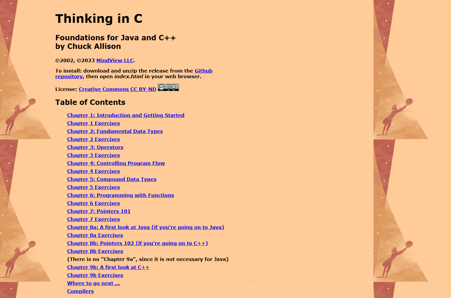 ThinkingInC，一个c语言教程github.com/BruceEckel