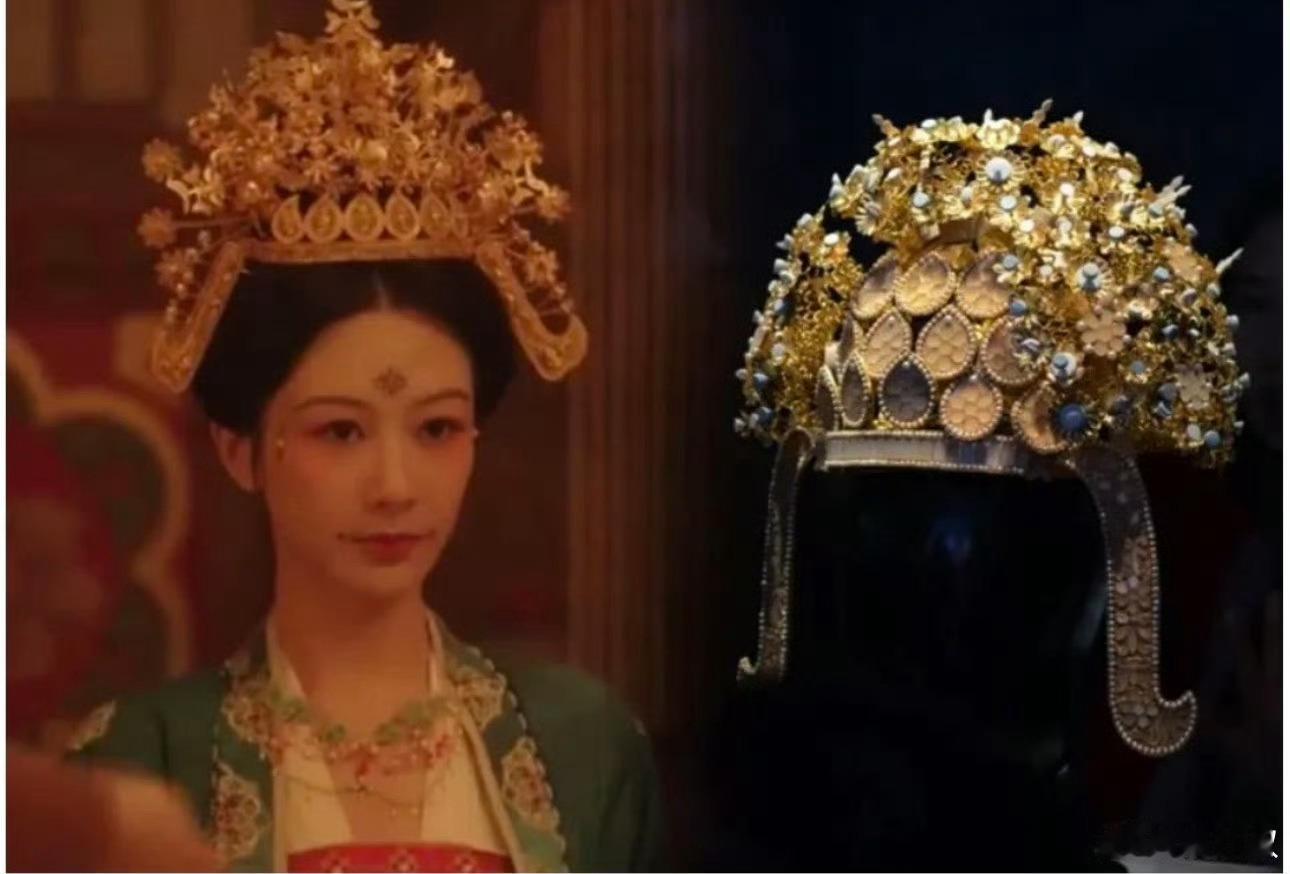 沈梦辰和杨紫撞冠了 《锦绣芳华》中沈梦辰和杨紫撞冠，乍看一样的冠，实则九钿六钿不