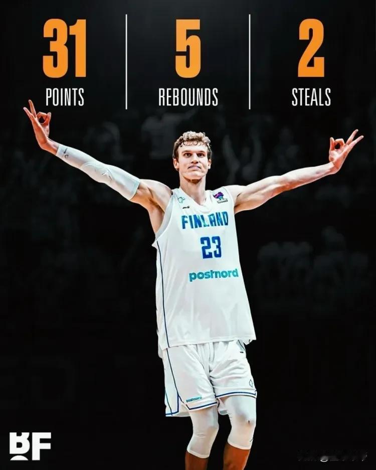 在NBA真是憋坏了，马尔卡宁再次爆砍31分!

在芬兰与比利时的热身赛上，马尔卡