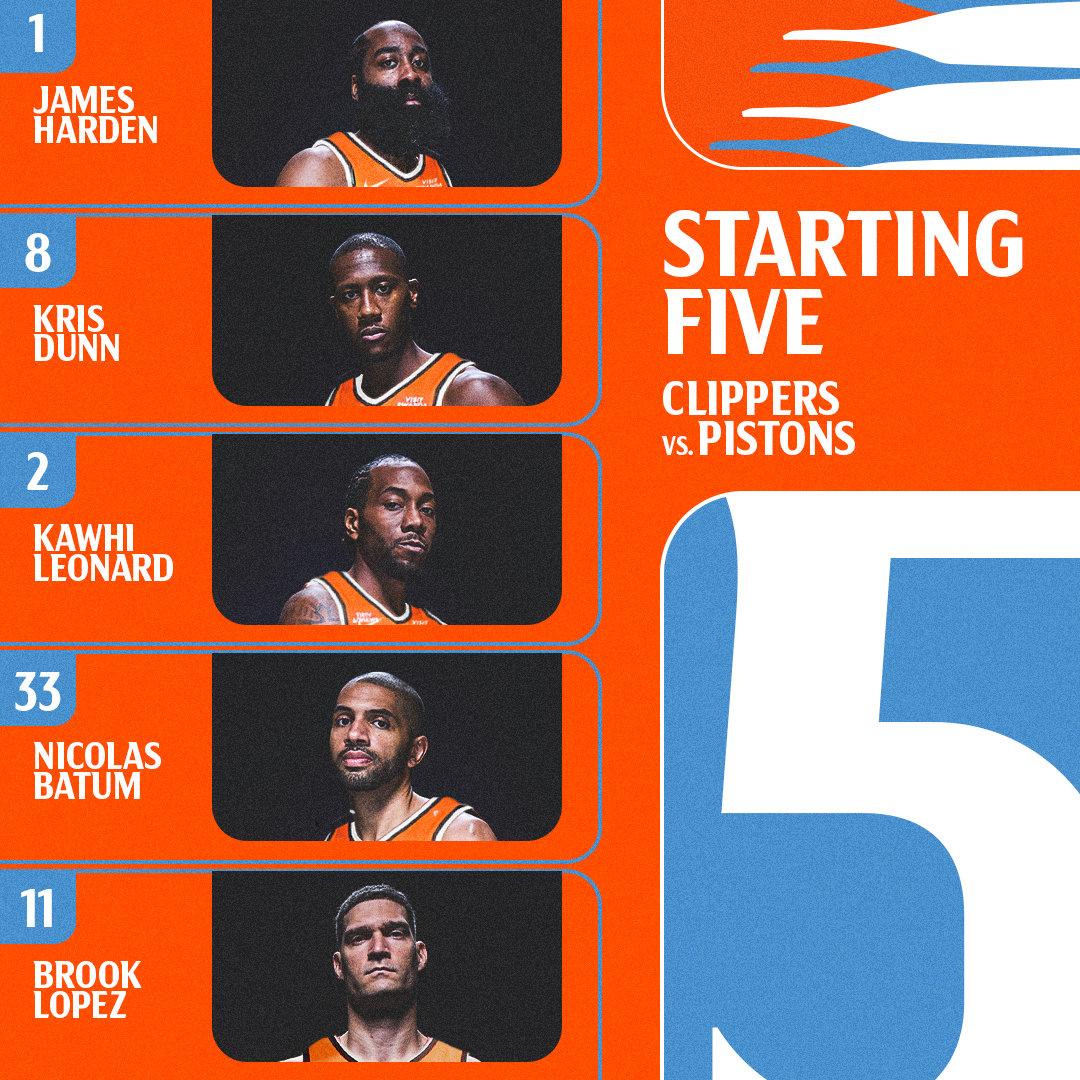 想到快船好起来了，但确实没想到打活塞可以赢得这么轻松。看到首发阵容的时候，我还担