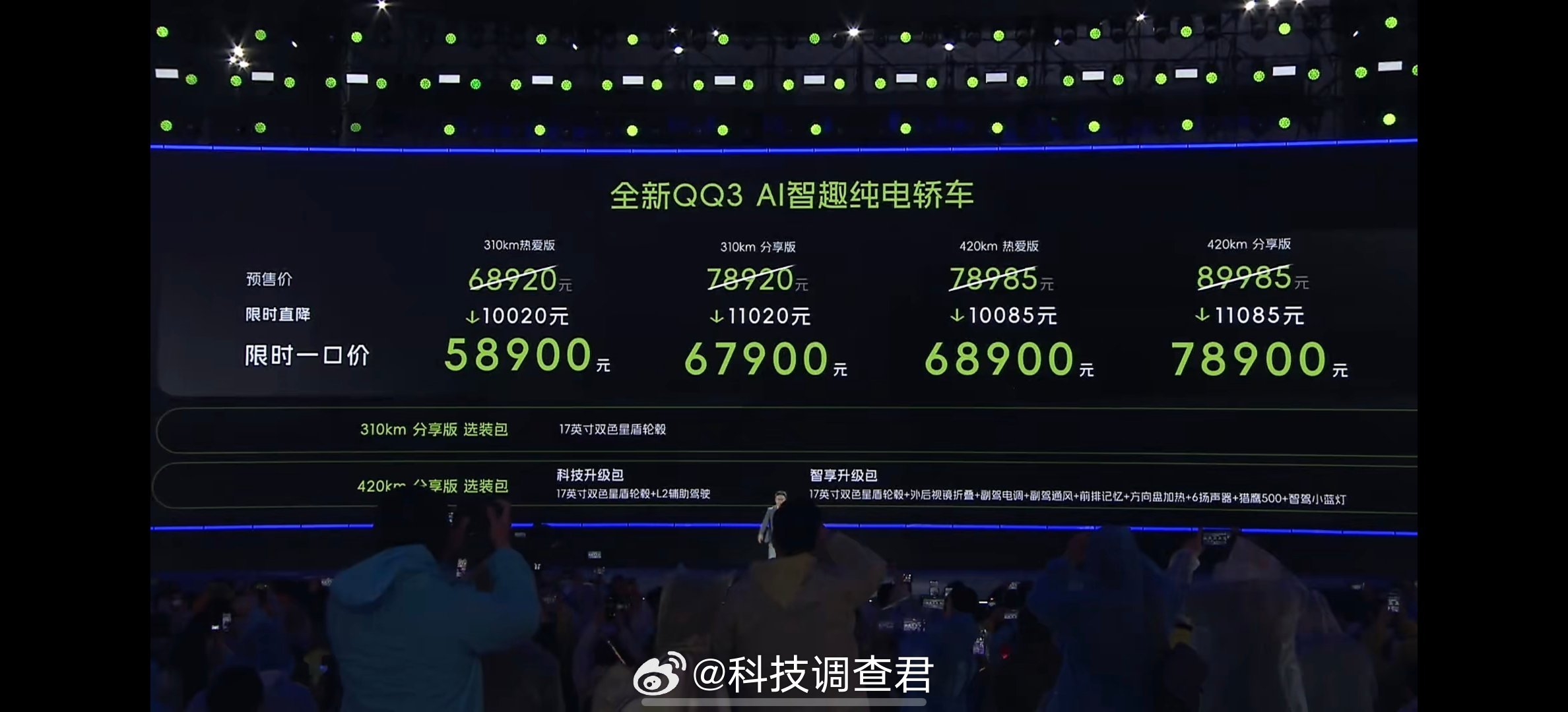 来了来了，全新QQ3上市价格5.89万元起~大家觉得怎么样？全新QQ3上市王者归