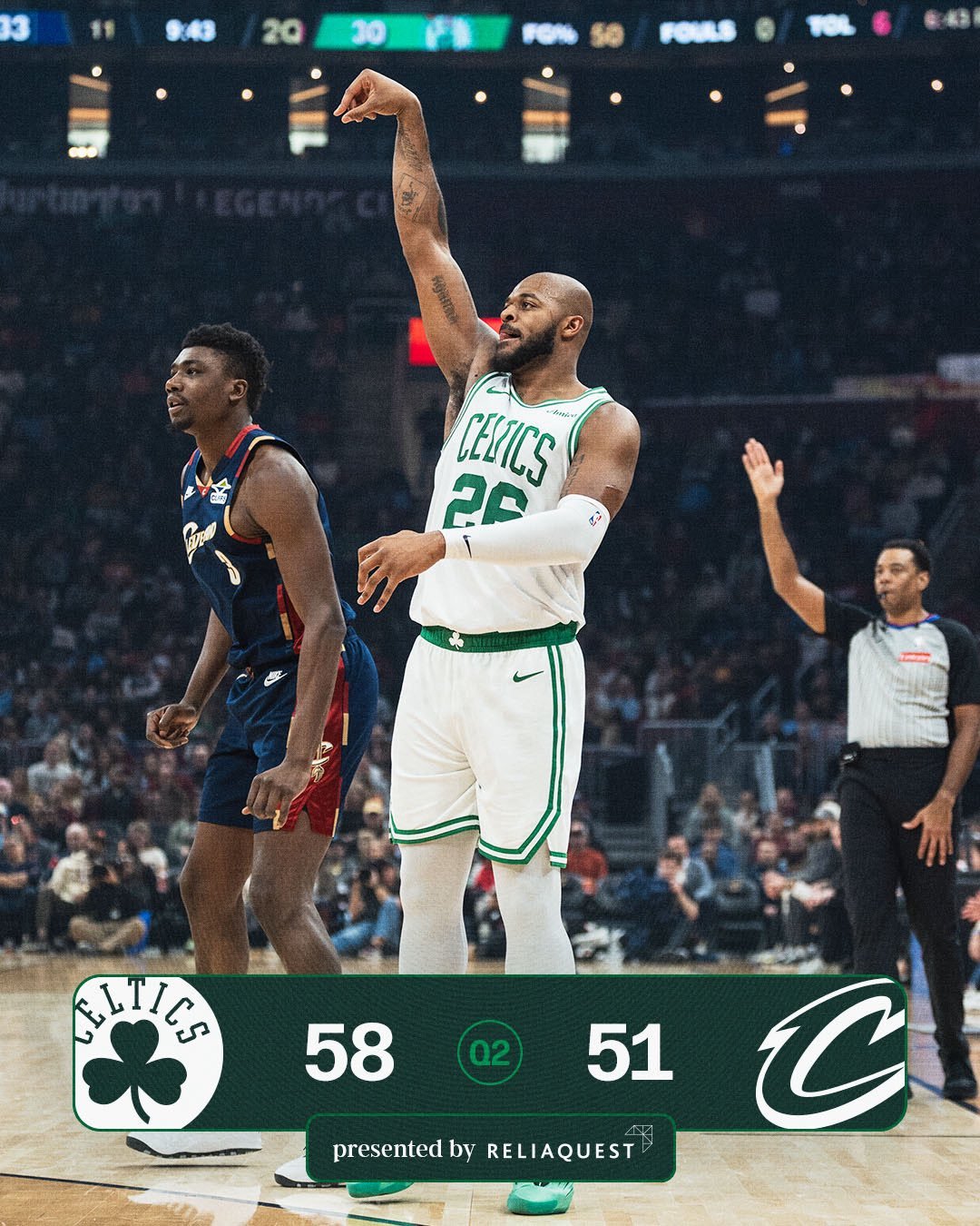 半场还行啊！期待下半场大家的表现！波士顿凯尔特人BLEEDGREEN