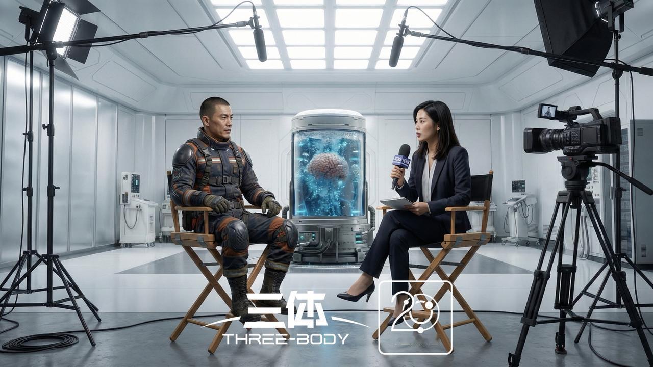 【ai短剧真把三体做出来了】
在习惯《我的三体》的方块脸后，
对于AI制作的三体