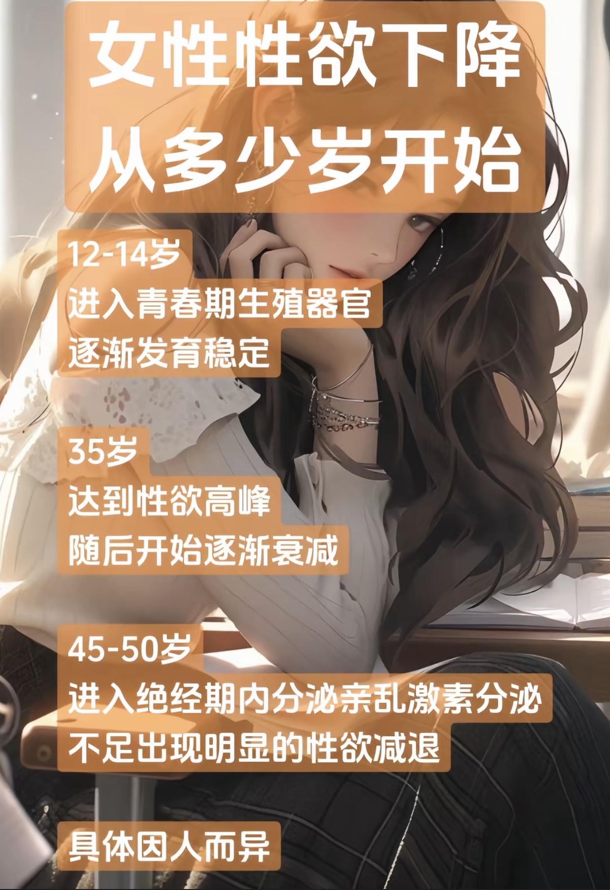 很多人都好奇，
女人到底到了什么年纪，
才会在生理上对男人失去兴趣。其实并没有一